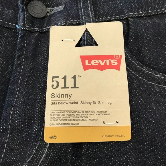 Levi’s 511 Skinny Fit Brand New Jeans for Big Boys - Picture 7 of 11